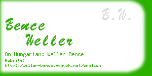 bence weller business card